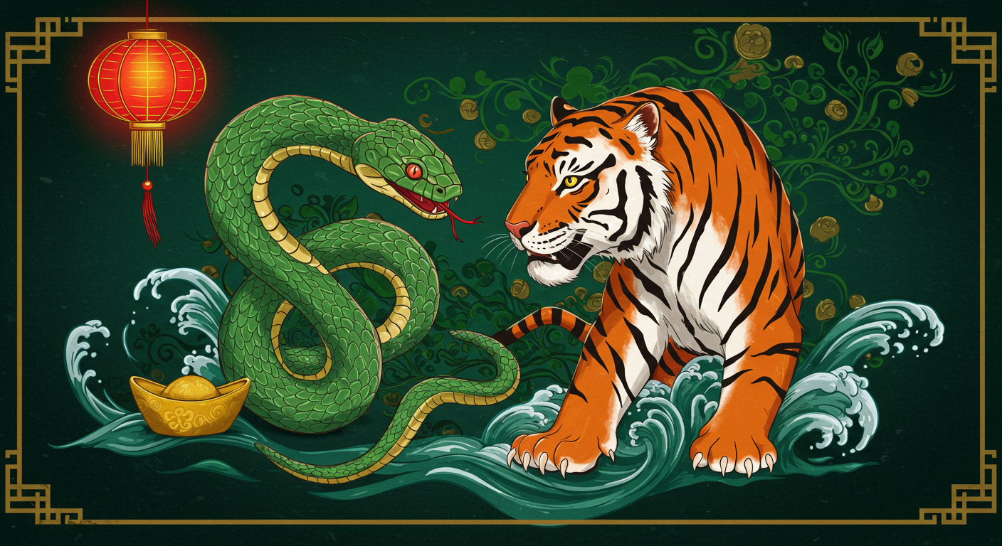 Planet Pulsar Lunar New Year 2025: The Cosmic Dance of the Green Wood Snake & Tiger – Are YOU Ready for a Cosmic Leap?!