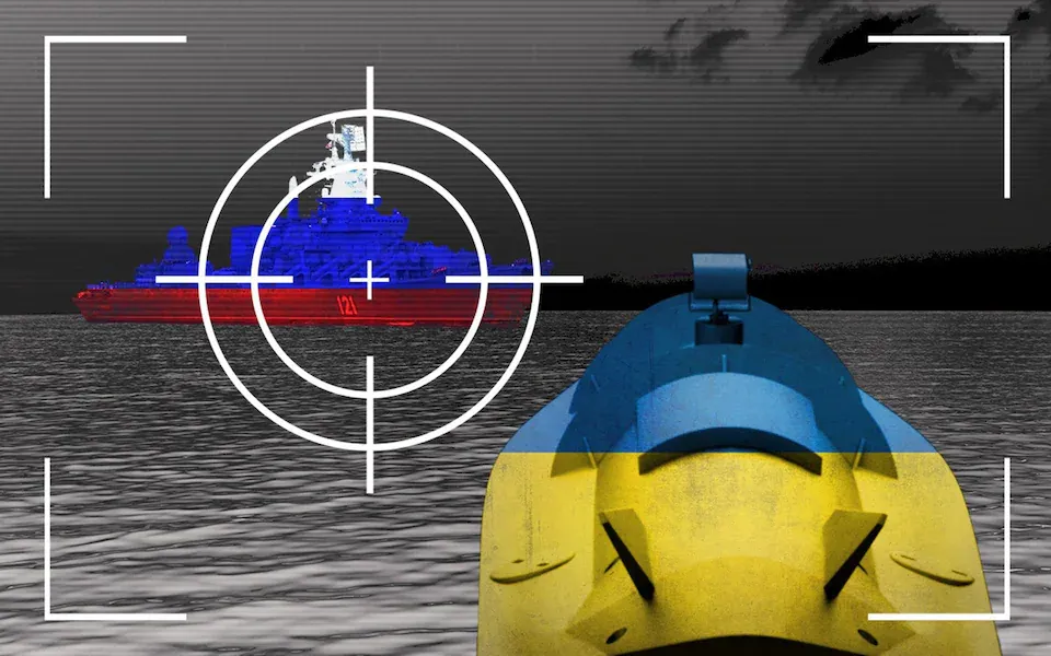 Ukrainian Sea Drone Attack Damages Russian Warship in Black Sea post image